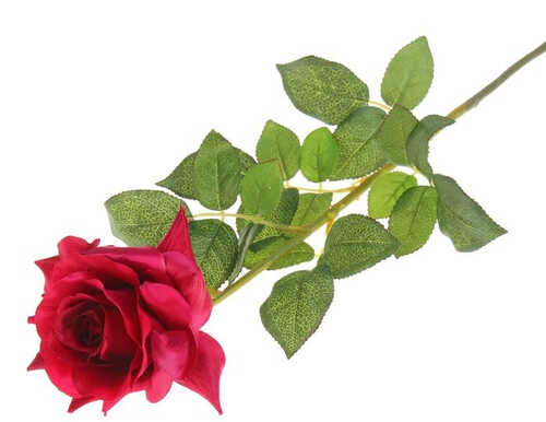 Цветок искусственный "Роза Джулиас" 10*74 см, малиновая