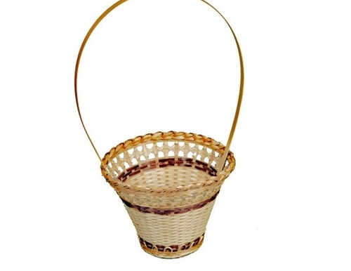 Корзинка "Ажур" плетеная,круглая высокая,бамбук, (D19*H14)