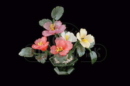 Бонсай 5 цветов (в распакованном виде 250*180 мм)(натуральные уральские самоцветы)