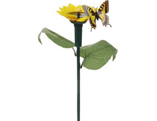 Декоративный штекер на пальчиковой батарее "Порхающая бабочка на цветке"