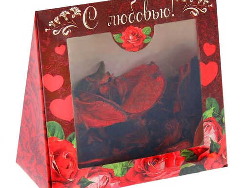 Ароматические цветы в подарочной коробке "С любовью"
