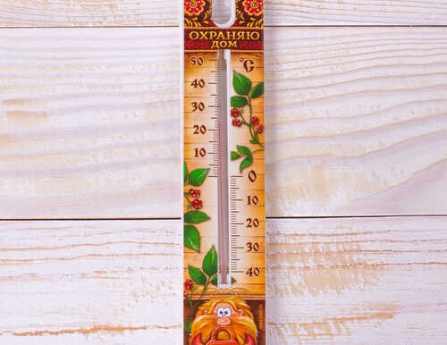Термометр уличный "Охраняю дом", 19,7 х 4,5 см