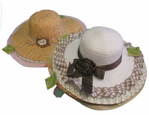 Шляпа жен. в асс., шир. поле, кукуруз. волокно (D41-46)
